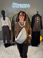 Maxi Banane Laine Rase Beige