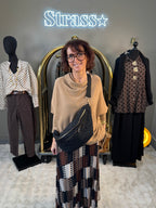 Maxi Banane Laine Rase Noir