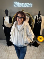 Blouson Kiki Capuche Beige