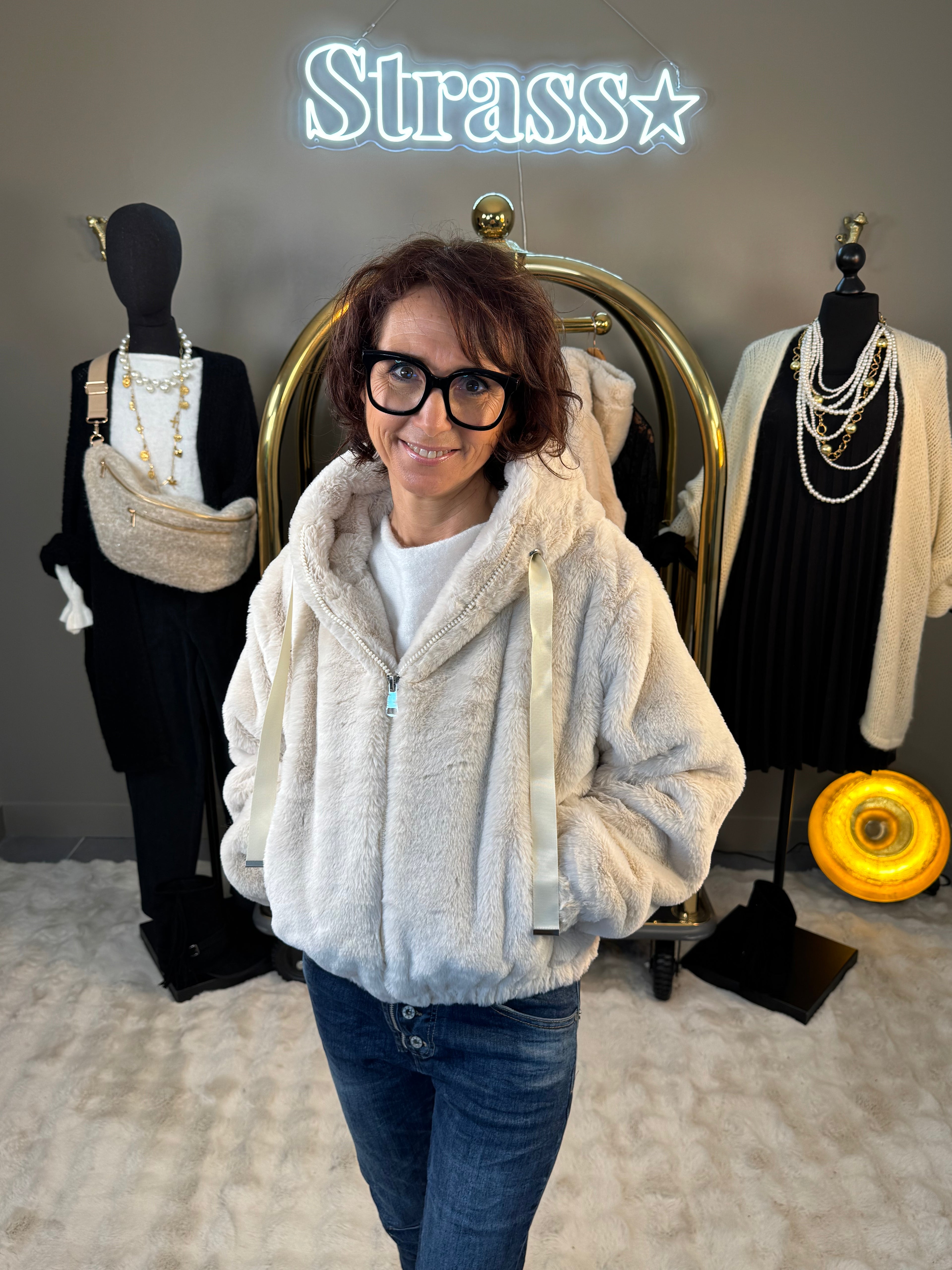 Blouson Kiki Capuche Beige