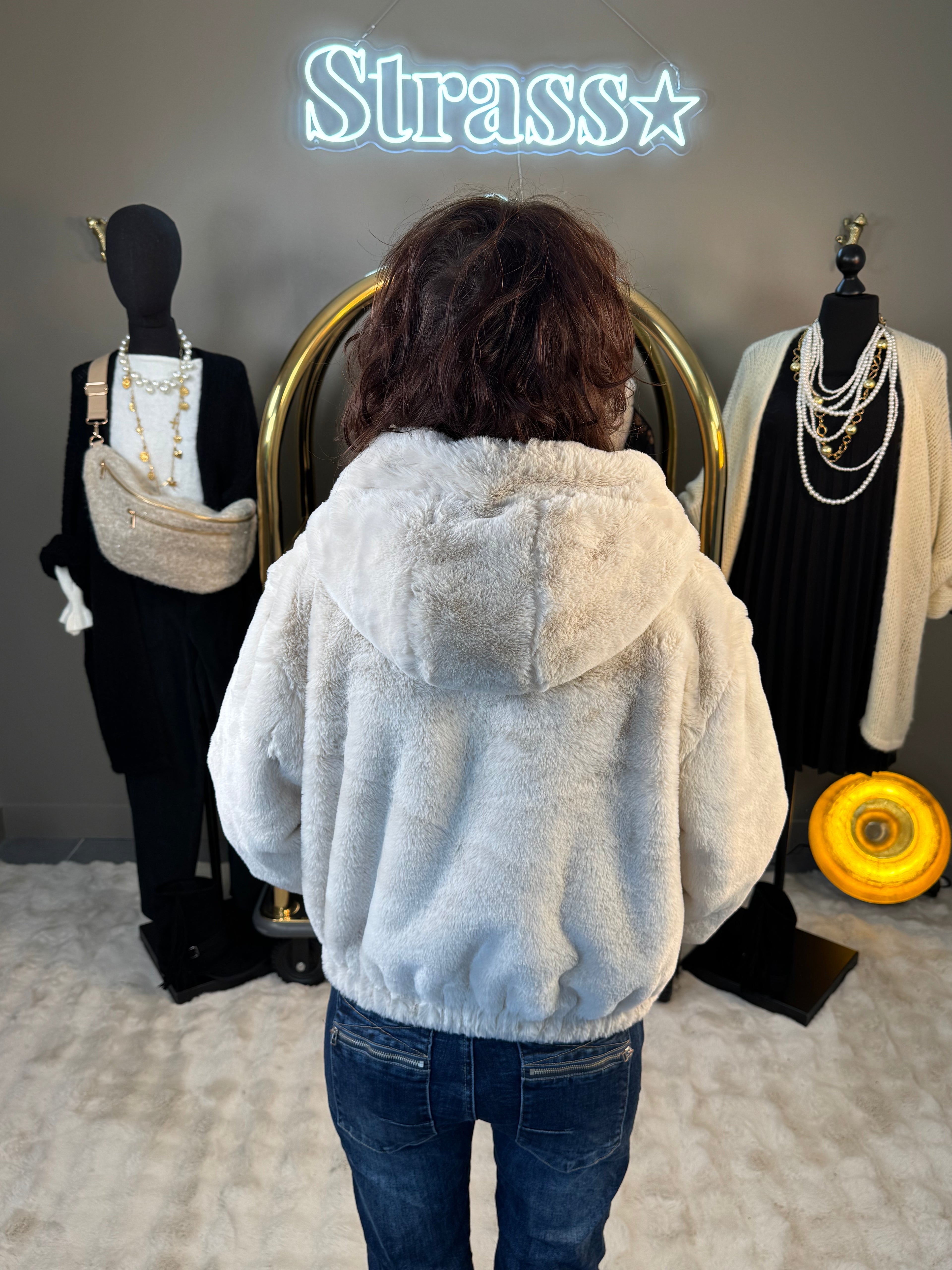 Blouson Kiki Capuche Beige