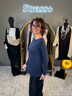 Sous Pull Cachemire Bleu Marine