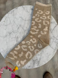 Chaussettes Léopard Beige