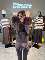 Poignets Fausse Fourrure Choco