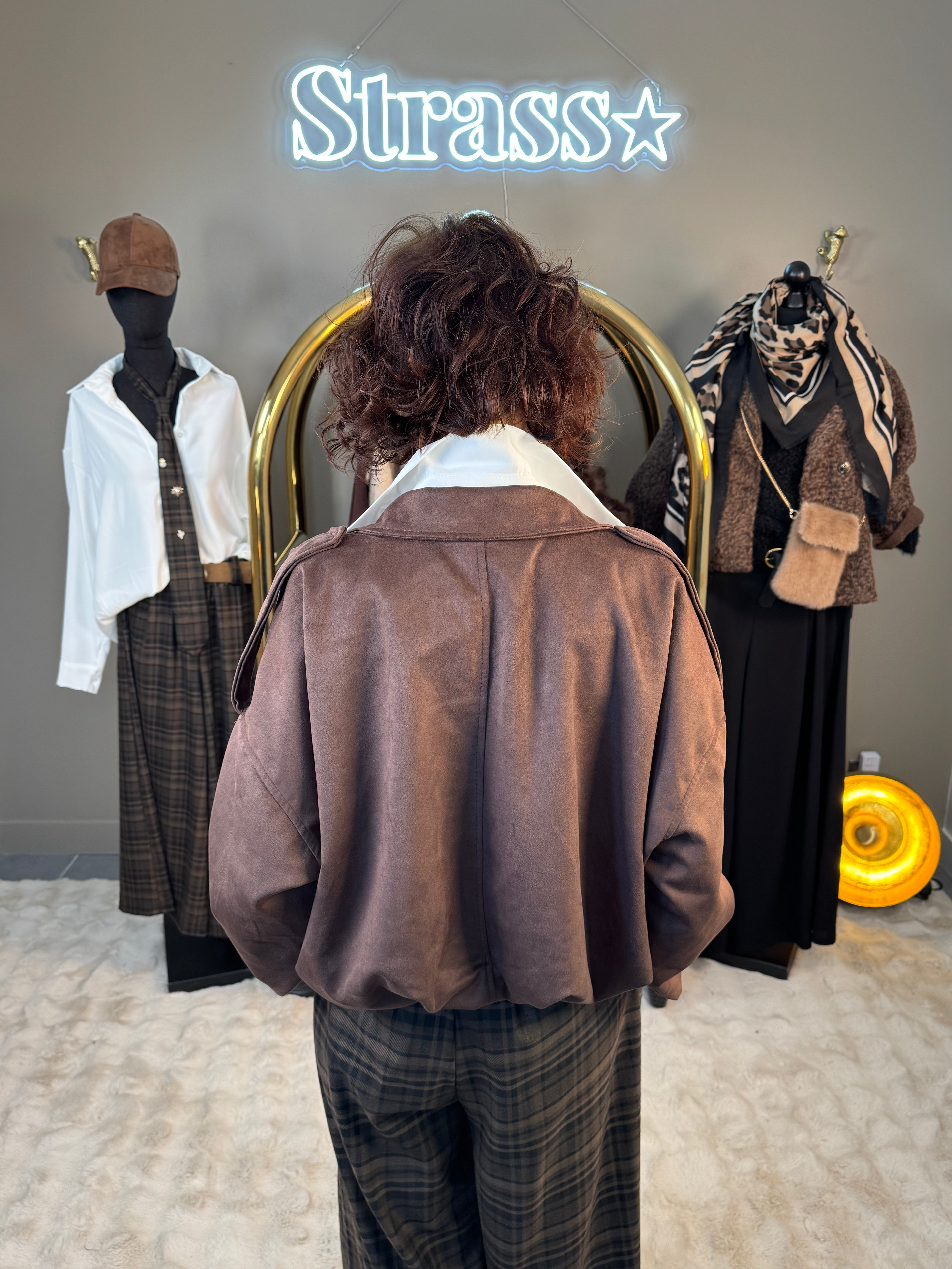 Bombers Aviateur Suedine Choco