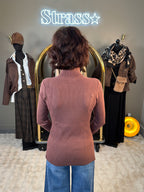 Pull Col Roulé Choco