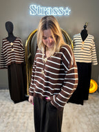 Pull Marinière Étoile De Mer Choco et Écru