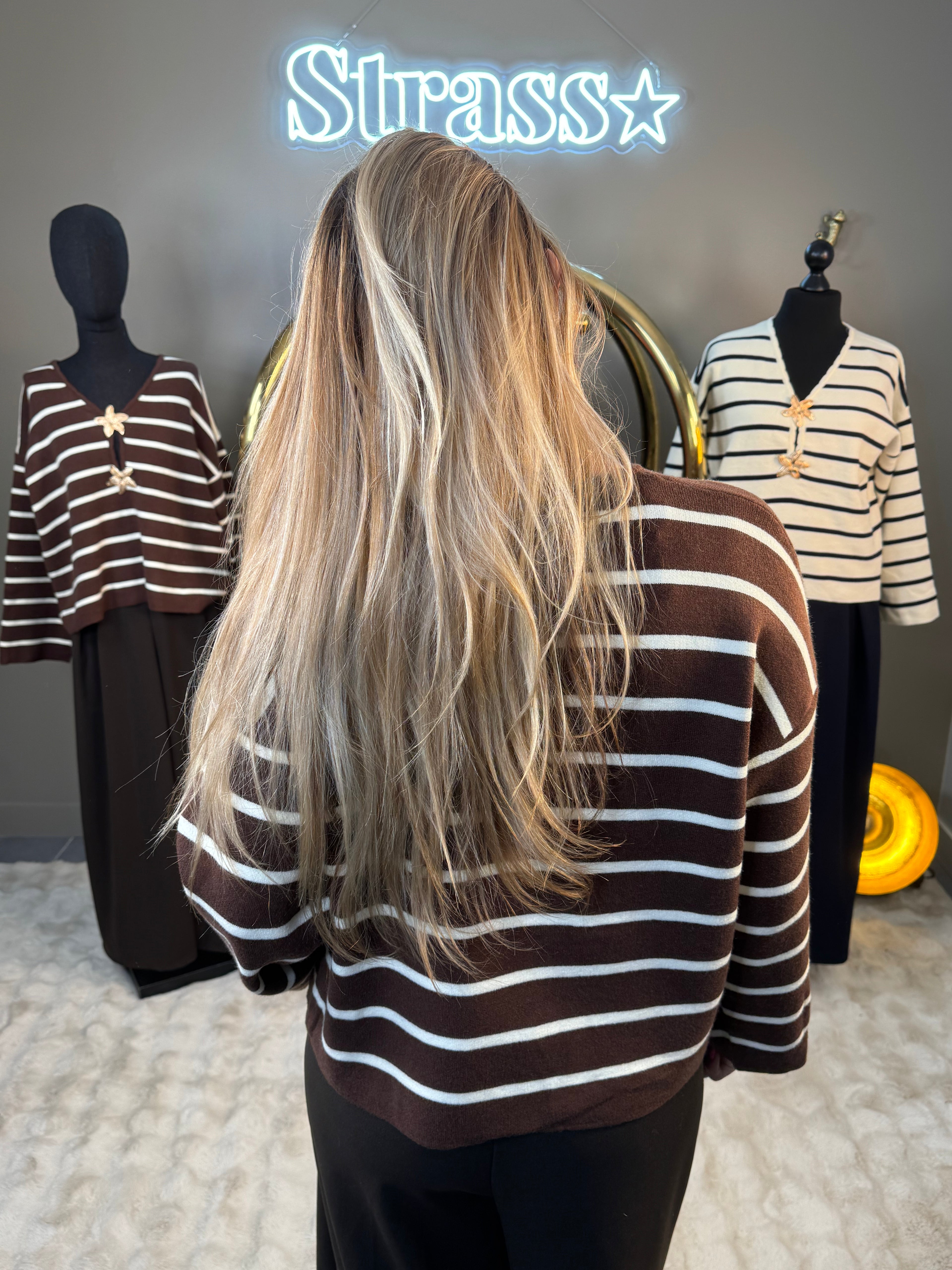 Pull Marinière Étoile De Mer Choco et Écru