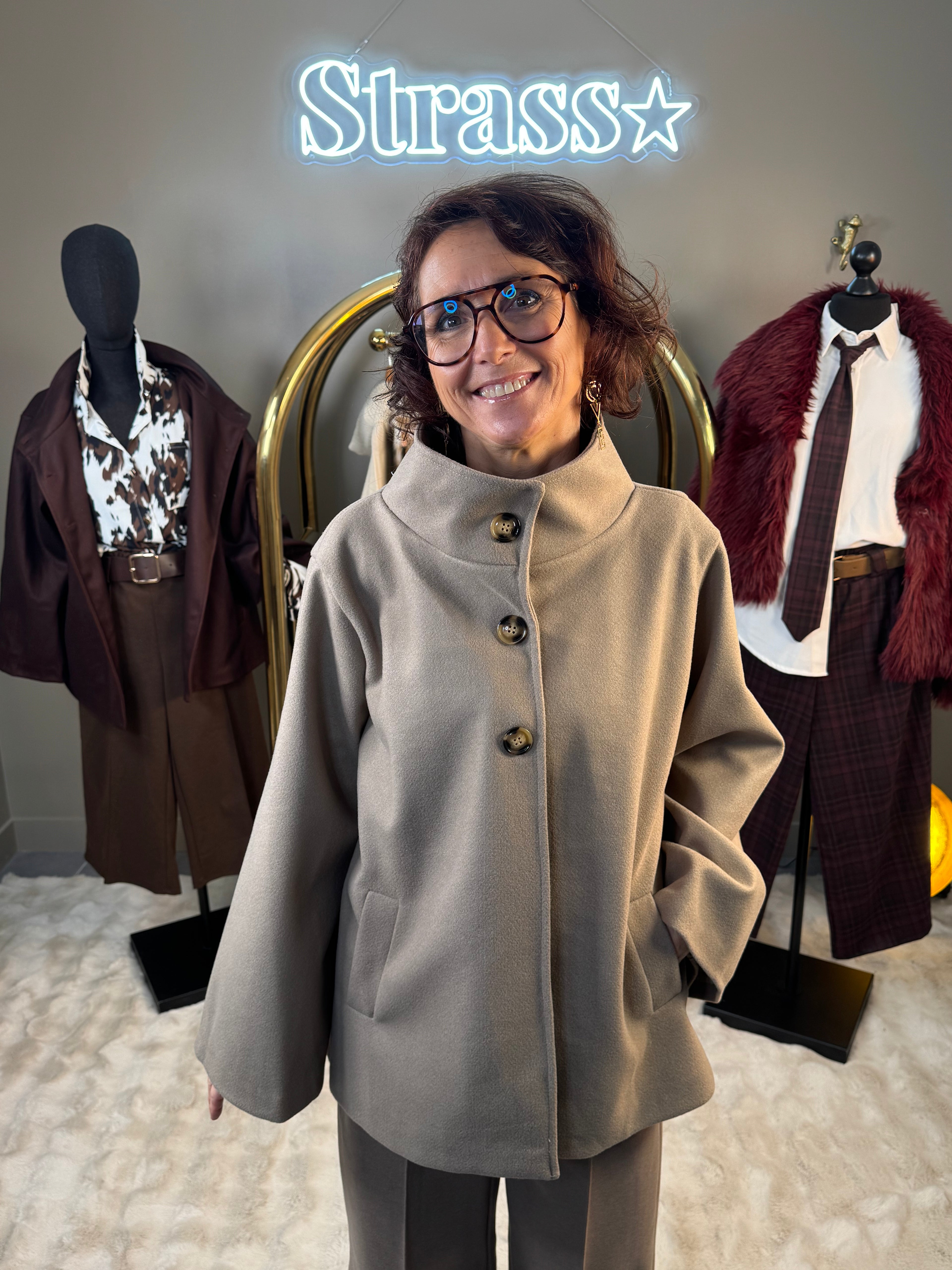 Manteau Darling taupe