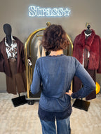 Top Chaleur Bleu Jean