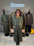 Pantalon 3/4 Simili Kaki