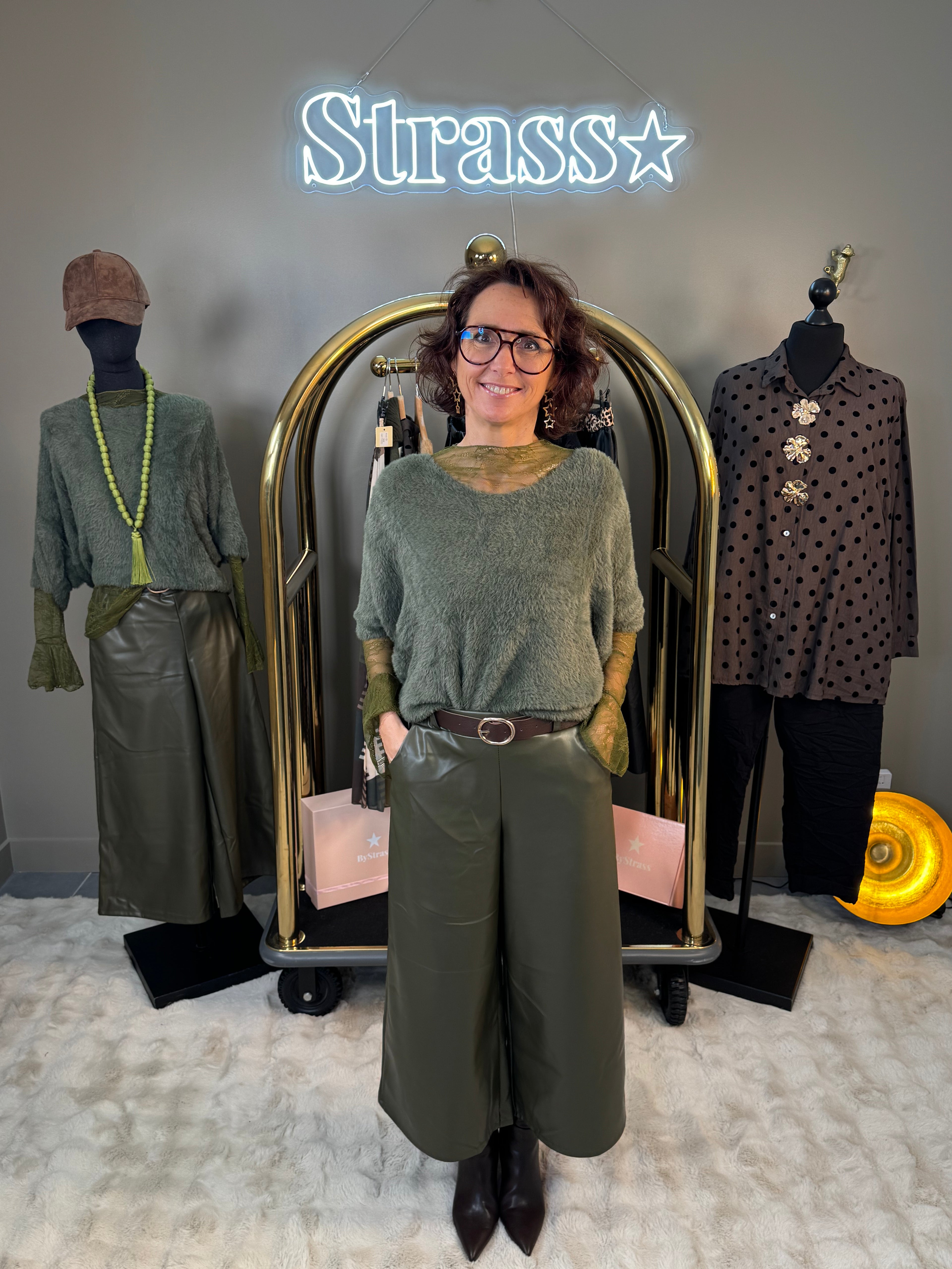 Pantalon 3/4 Simili Kaki