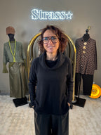 Pull Col Bénitier Noir