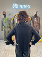 Pull Col Bénitier Noir