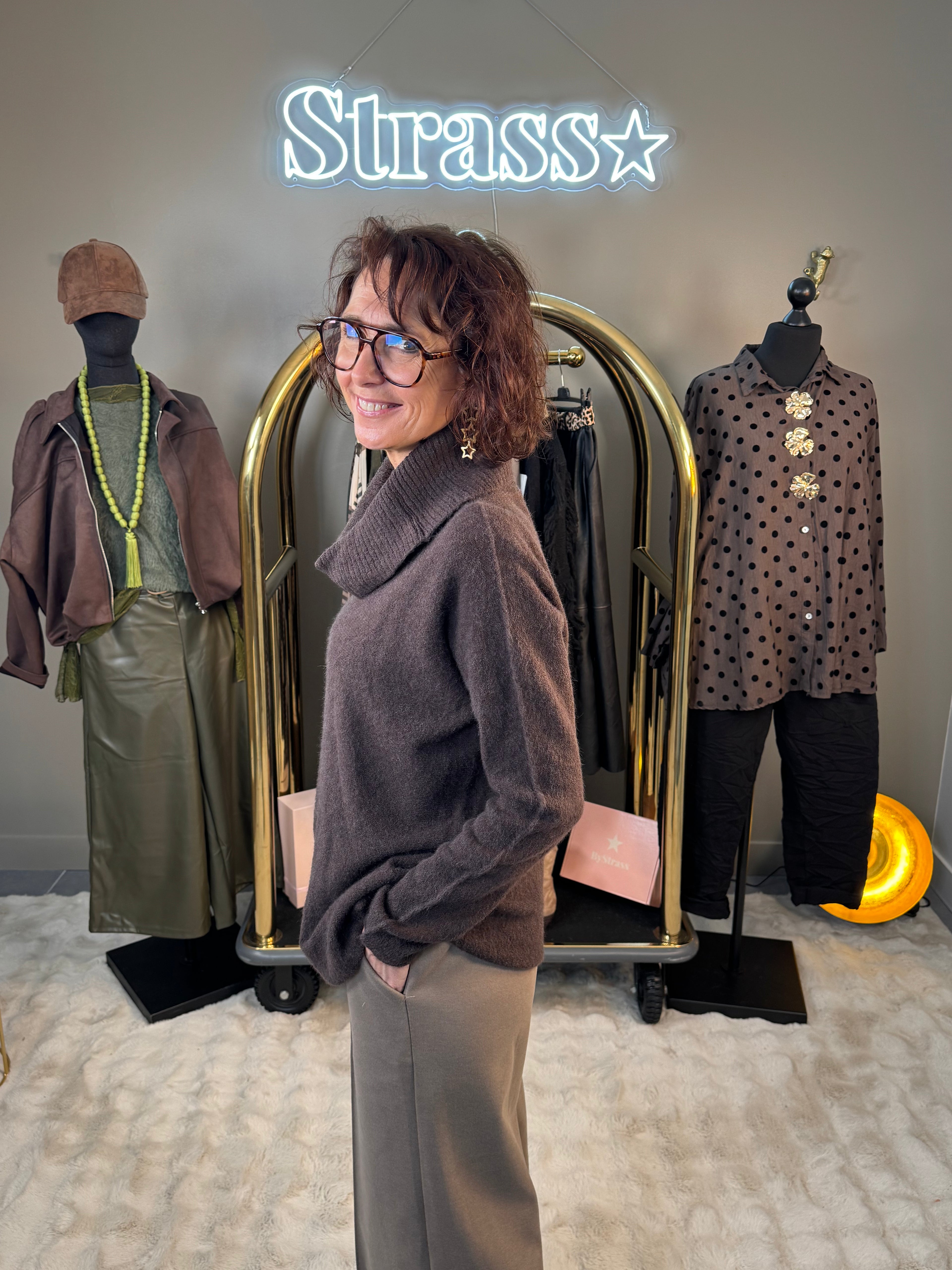 Pull Col Bénitier Choco