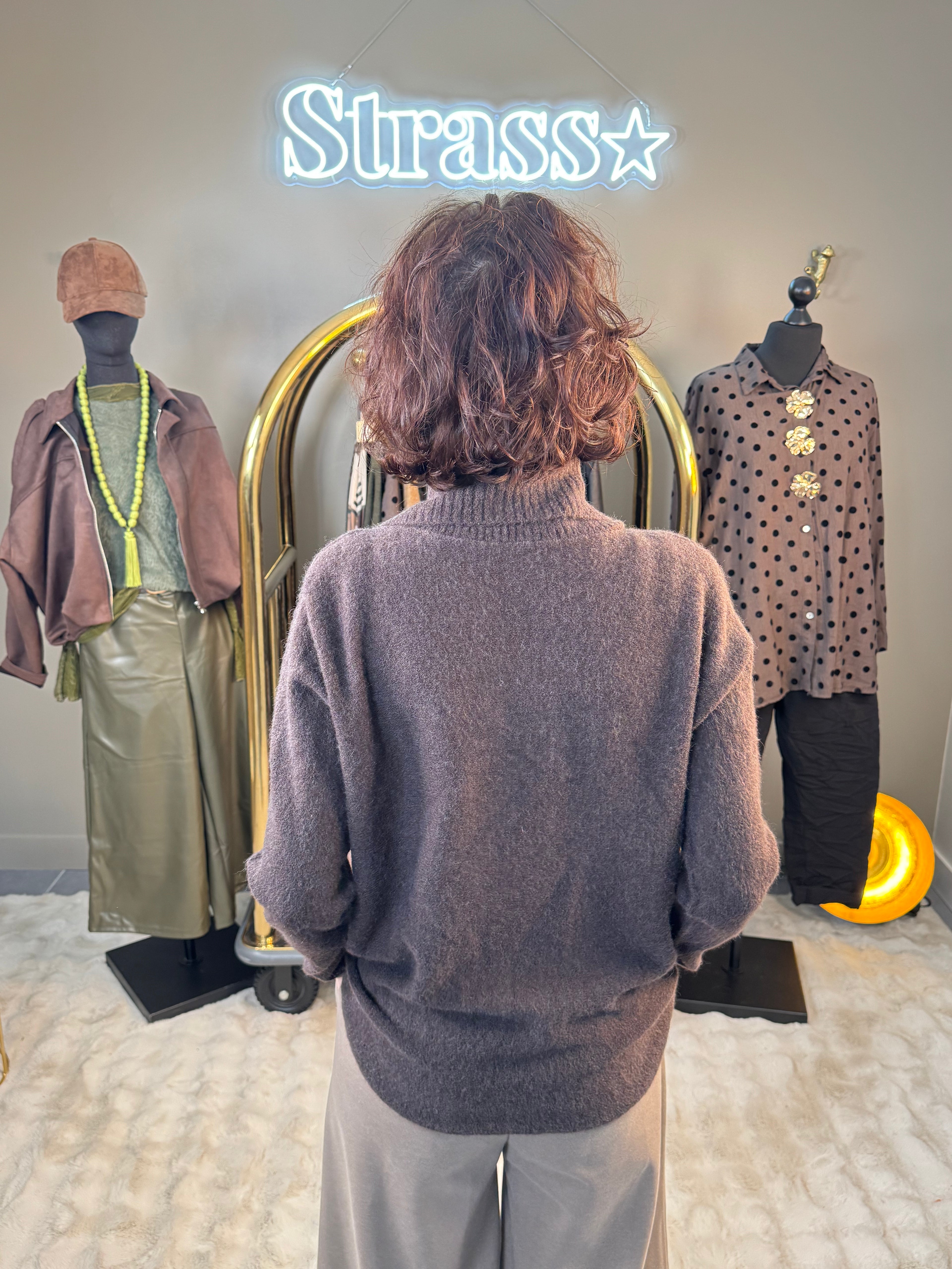 Pull Col Bénitier Choco