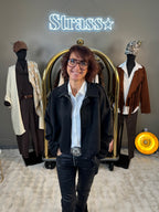 Bombers Aviateur Suedine Noir