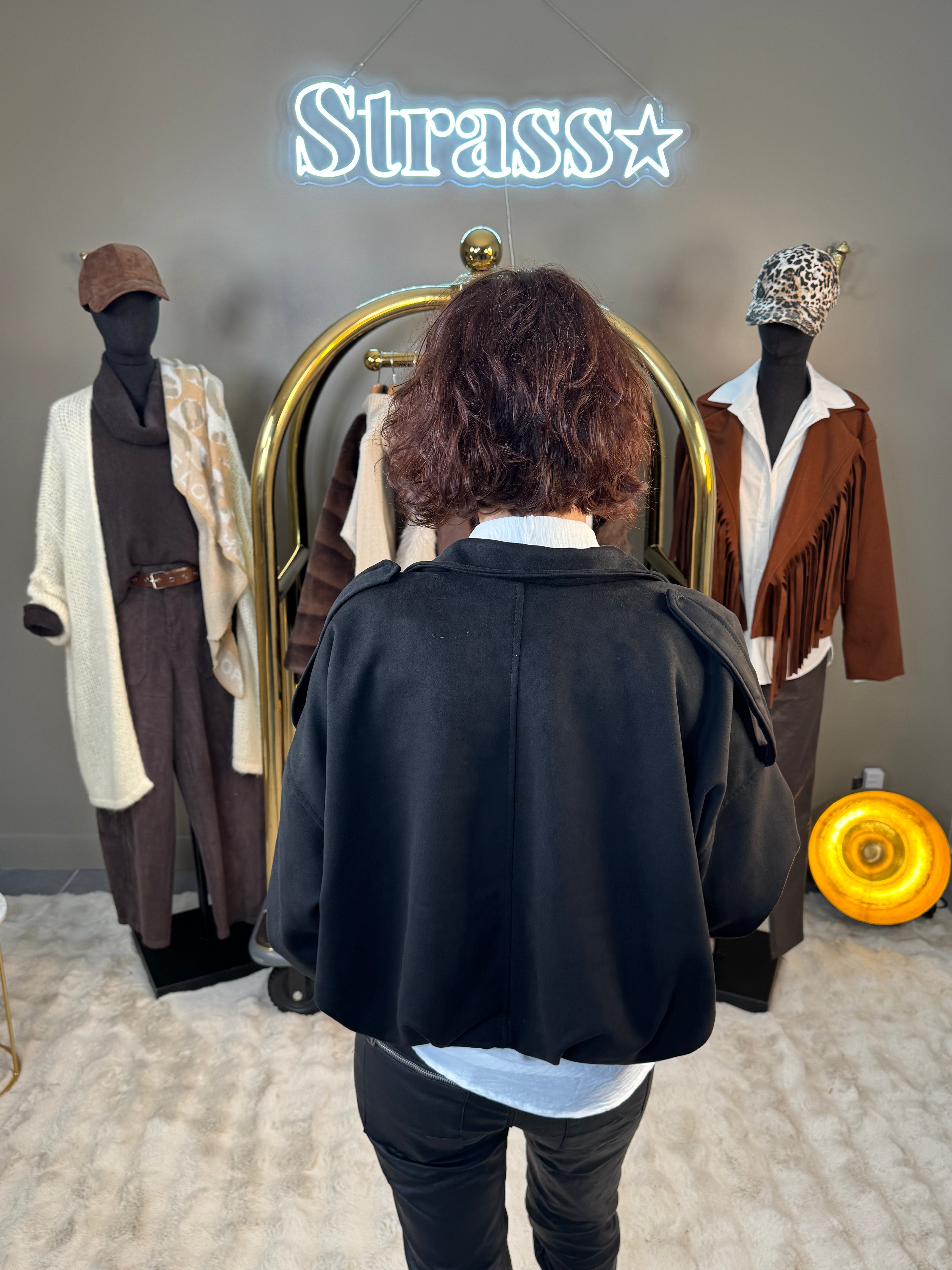 Bombers Aviateur Suedine Noir