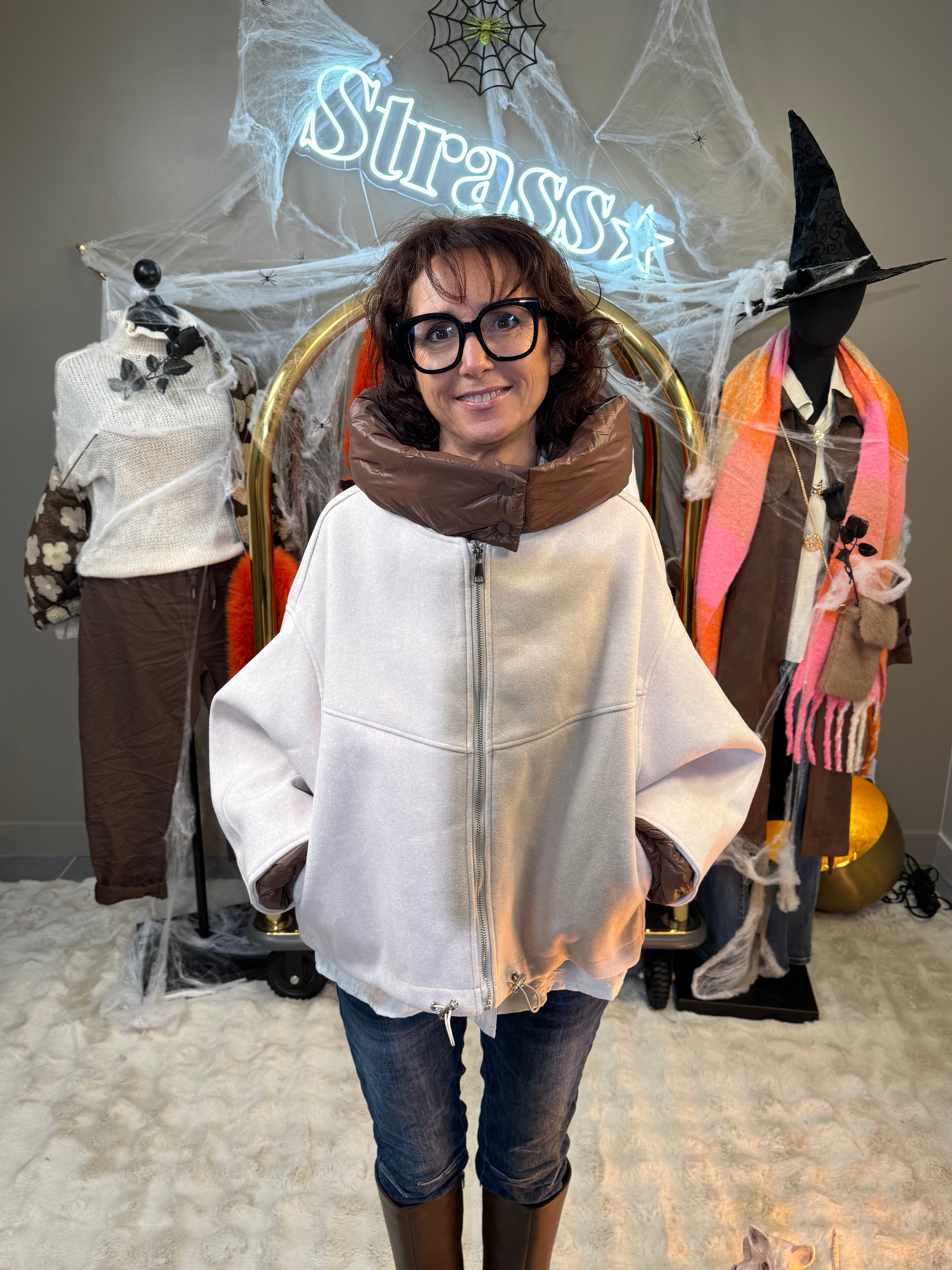 Manteau Lady Beige et Choco