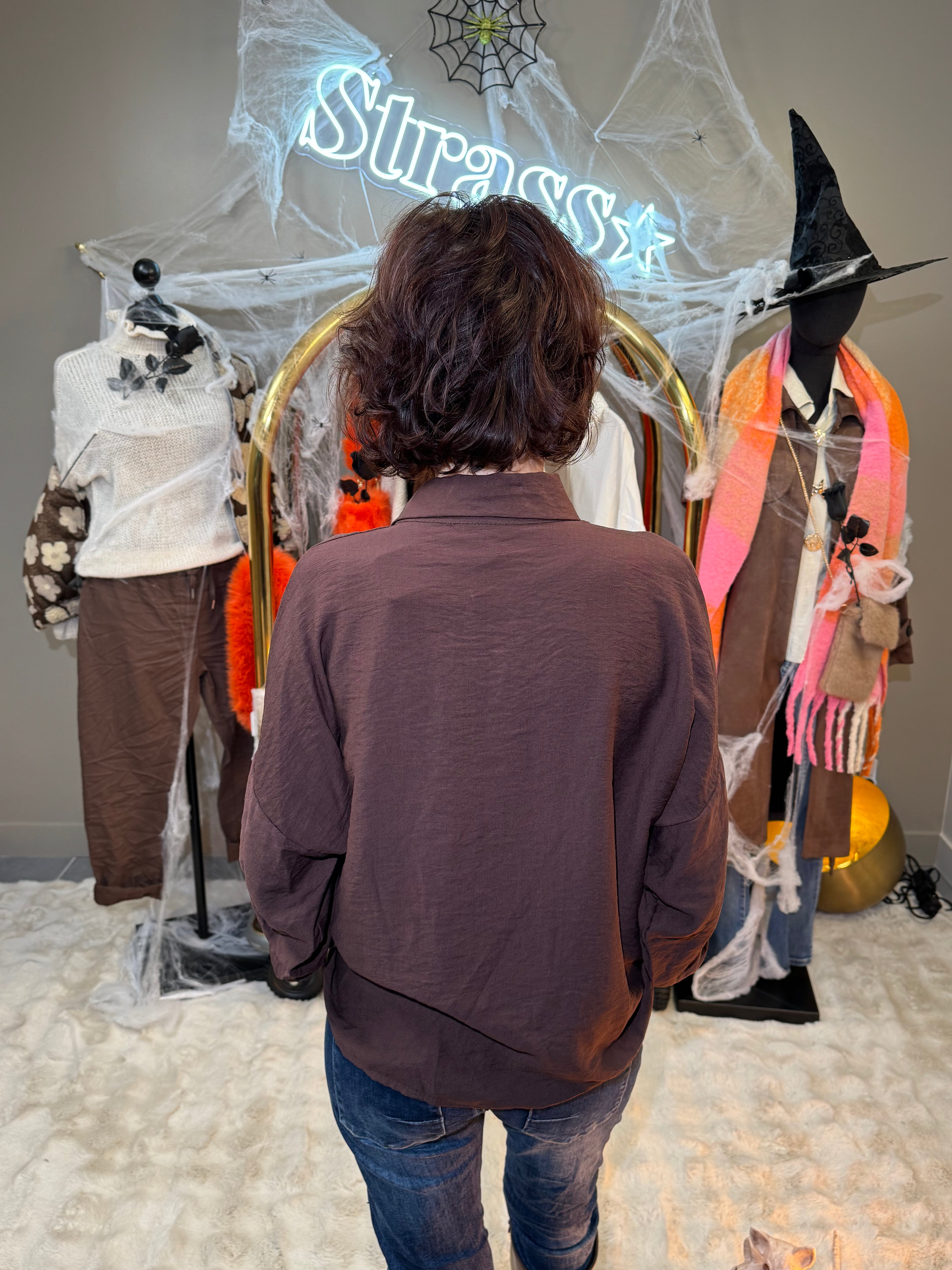 Chemise Trio Boutons Choco