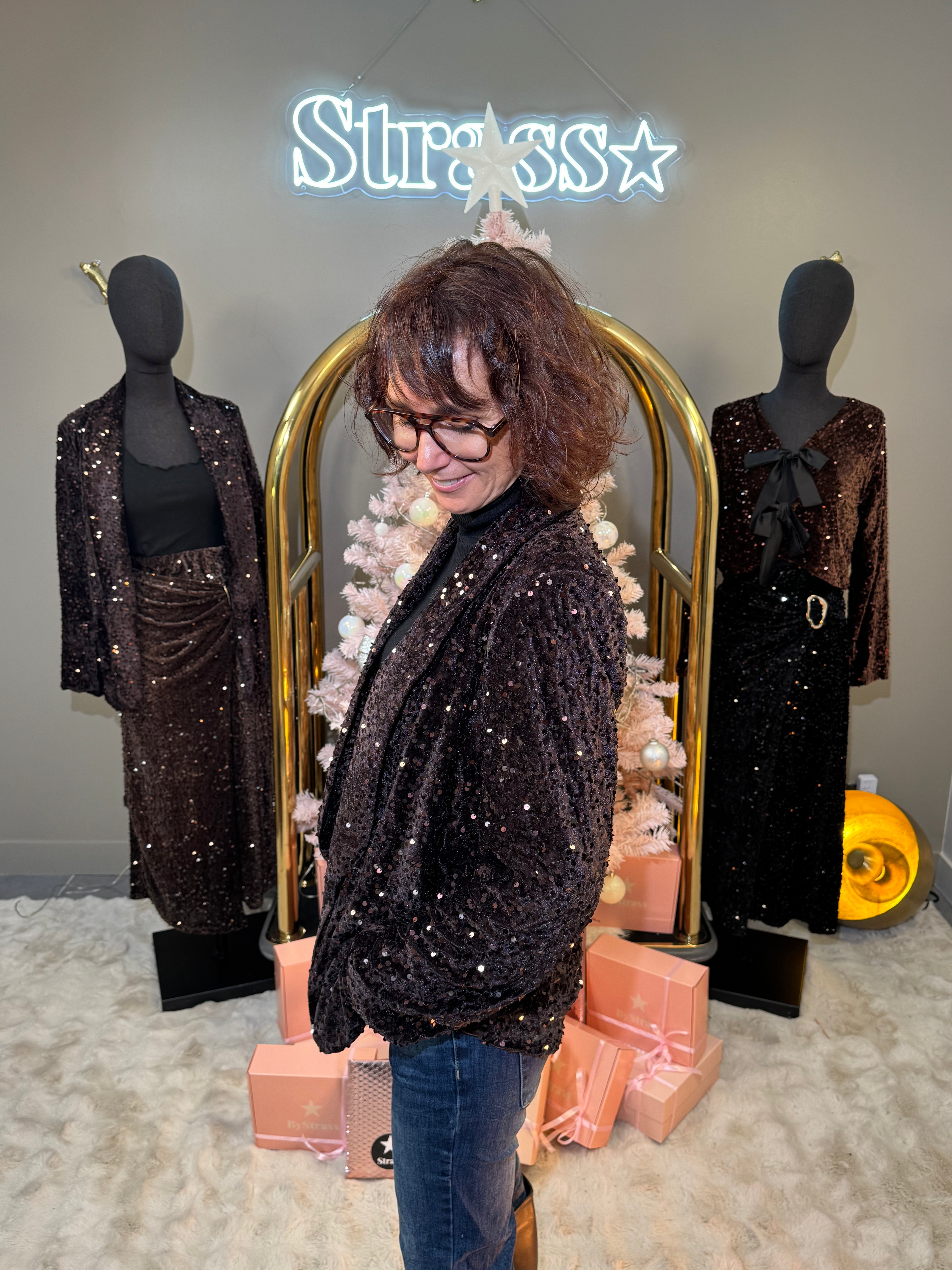 Blazer Paillettes Choco