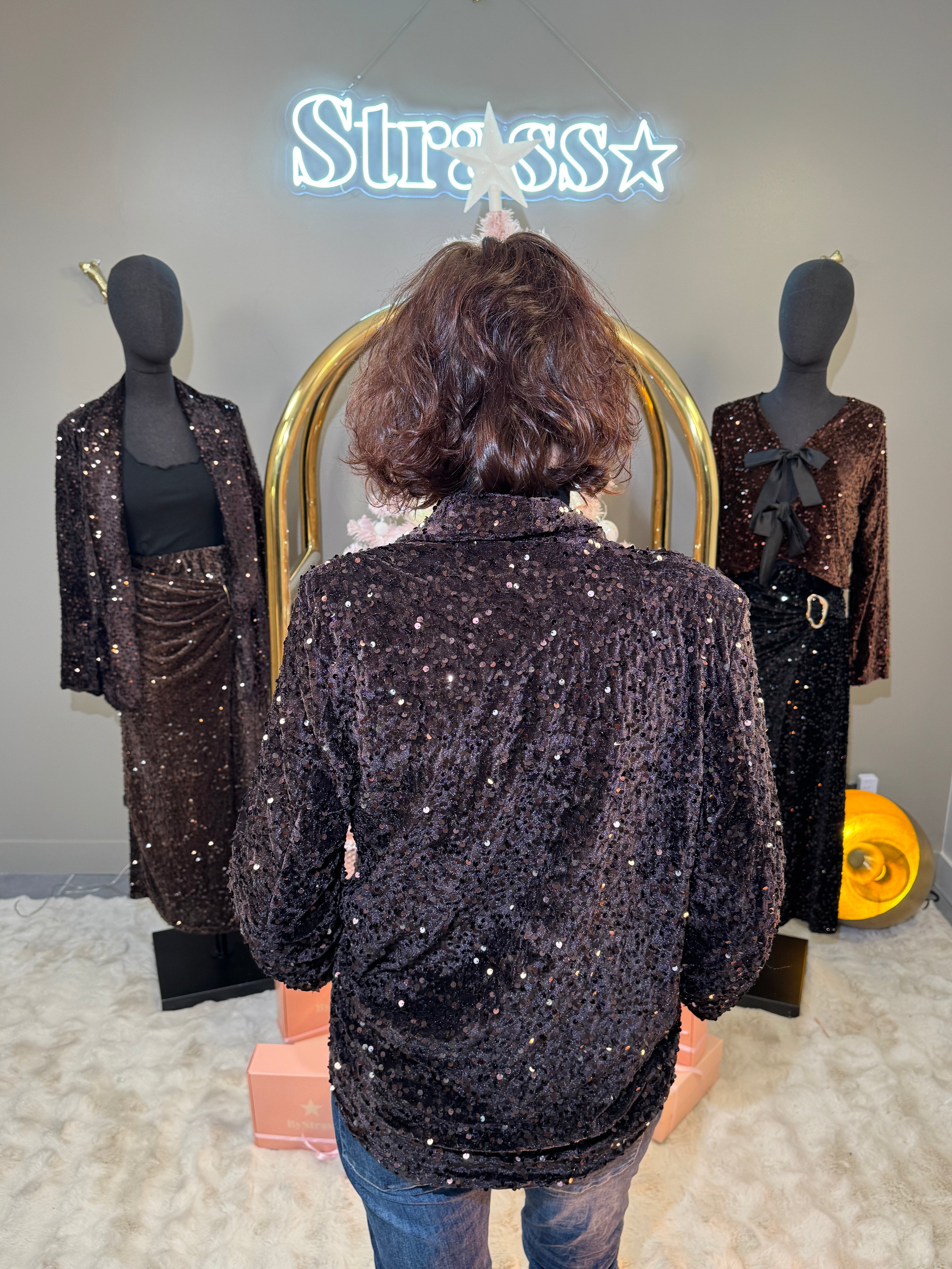 Blazer Paillettes Choco