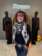 Écharpe Coeur Coeur  Gris