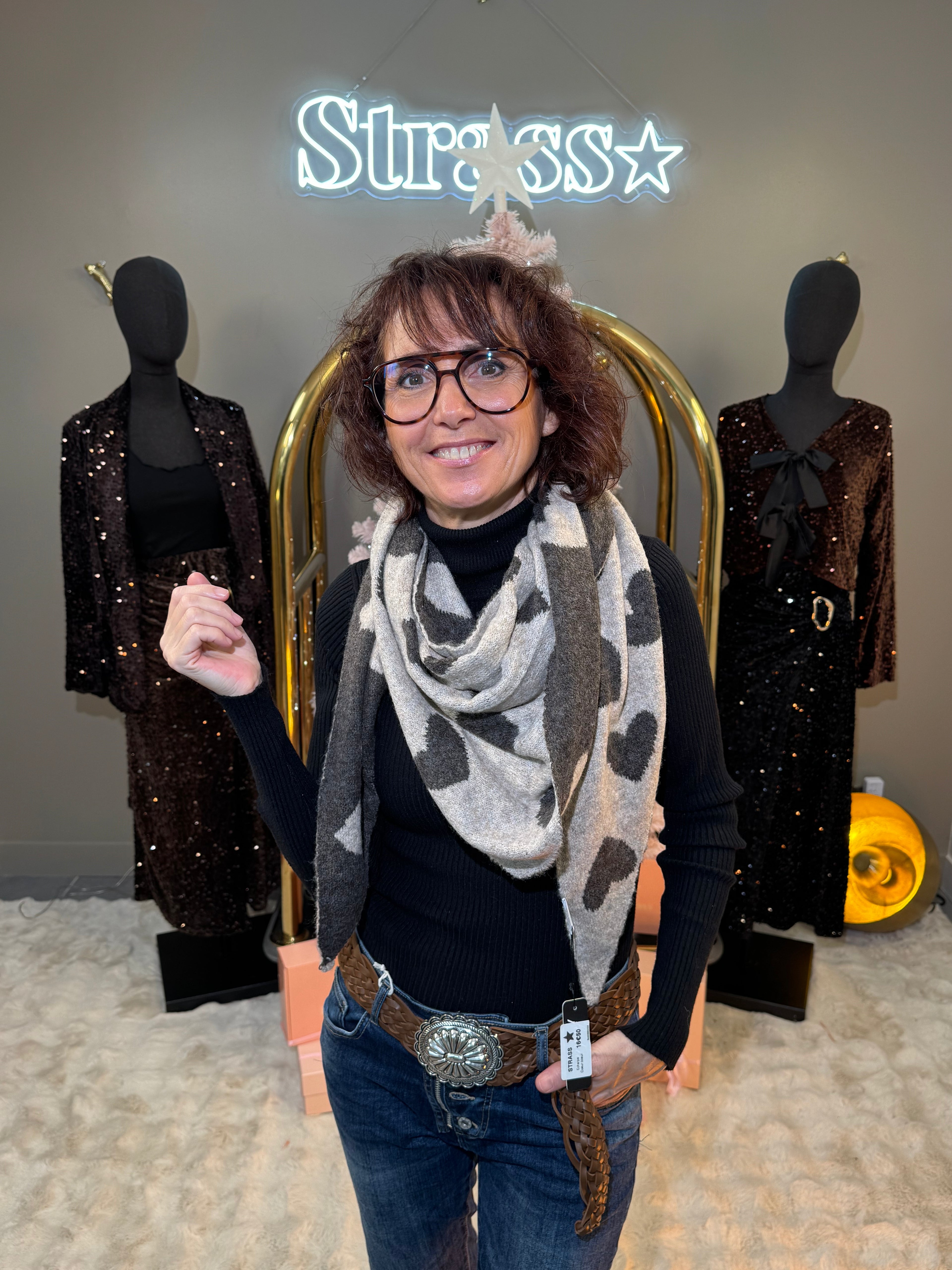 Écharpe Coeur Coeur  Gris