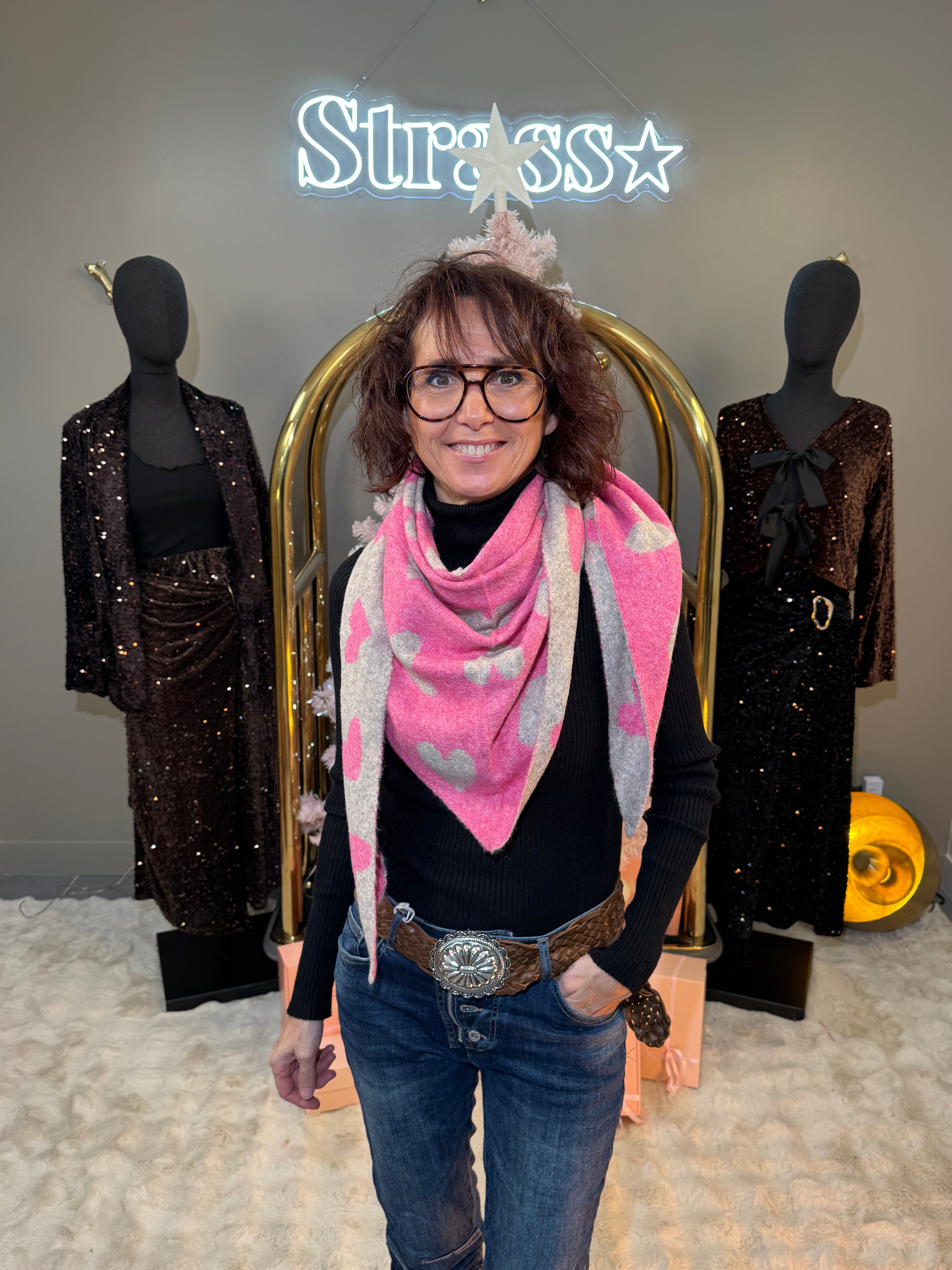 Écharpe Coeur Coeur Rose