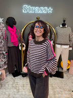 Pull Sofia Rayé Choco