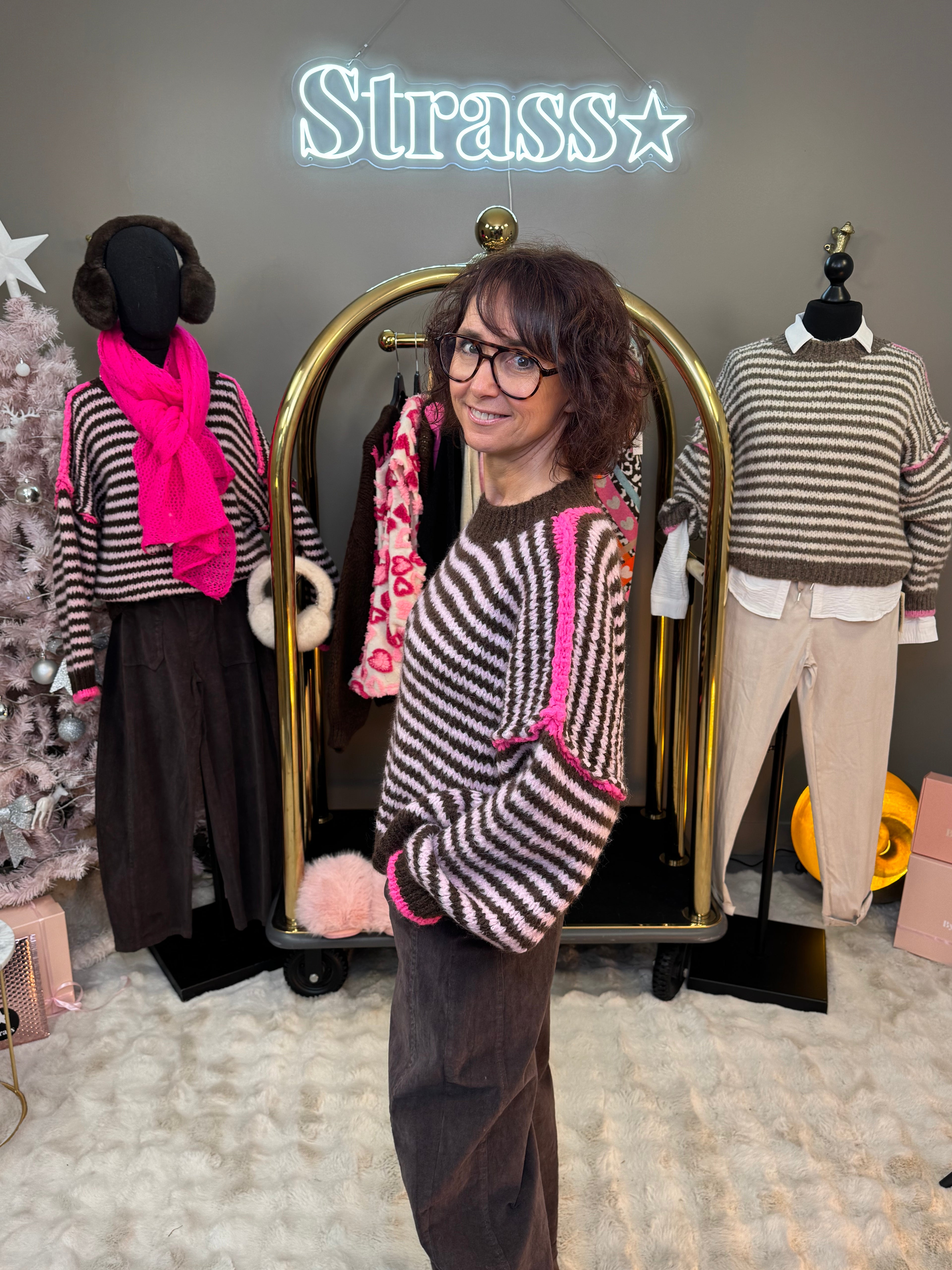 Pull Sofia Rayé Choco