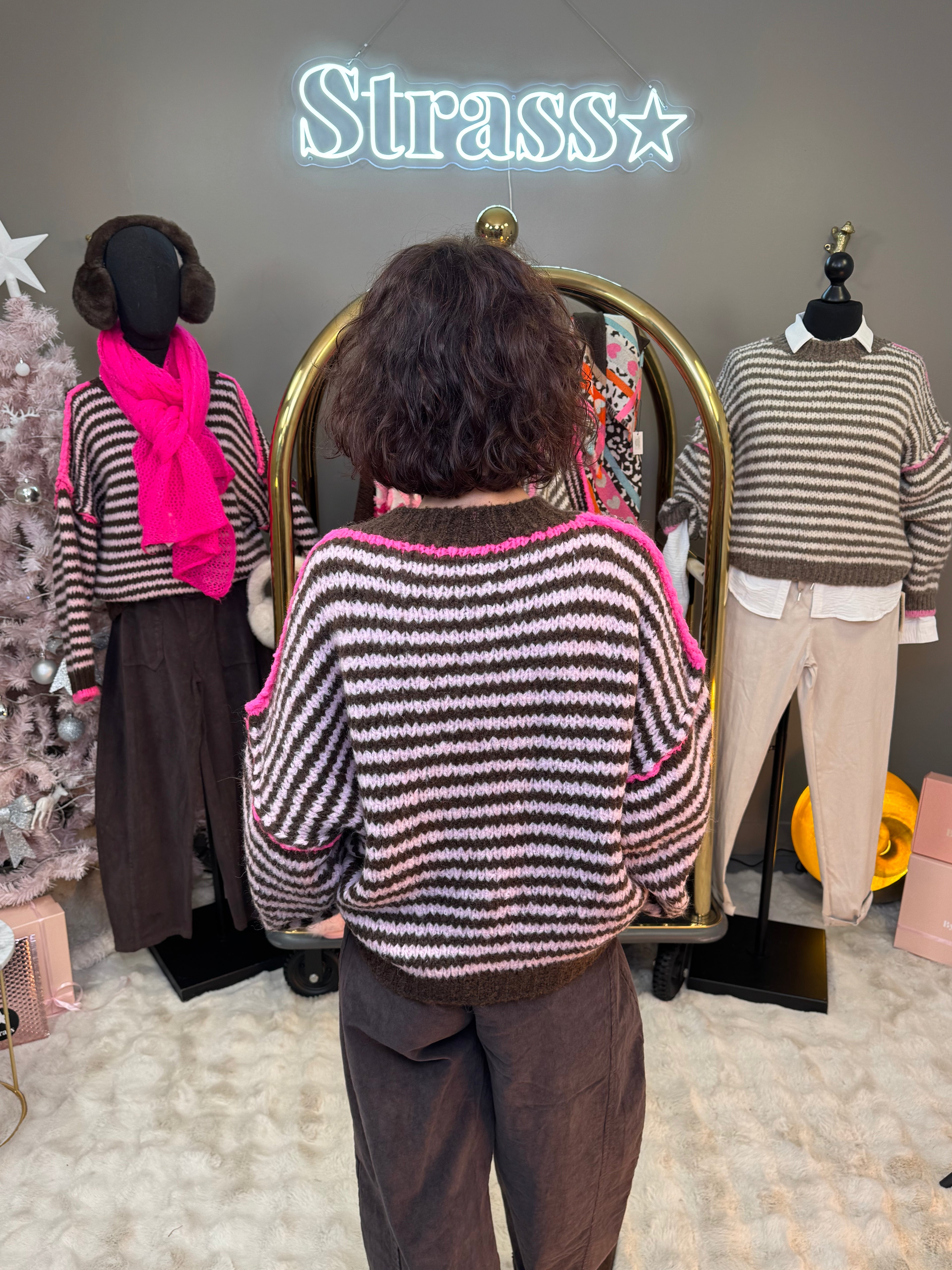 Pull Sofia Rayé Choco