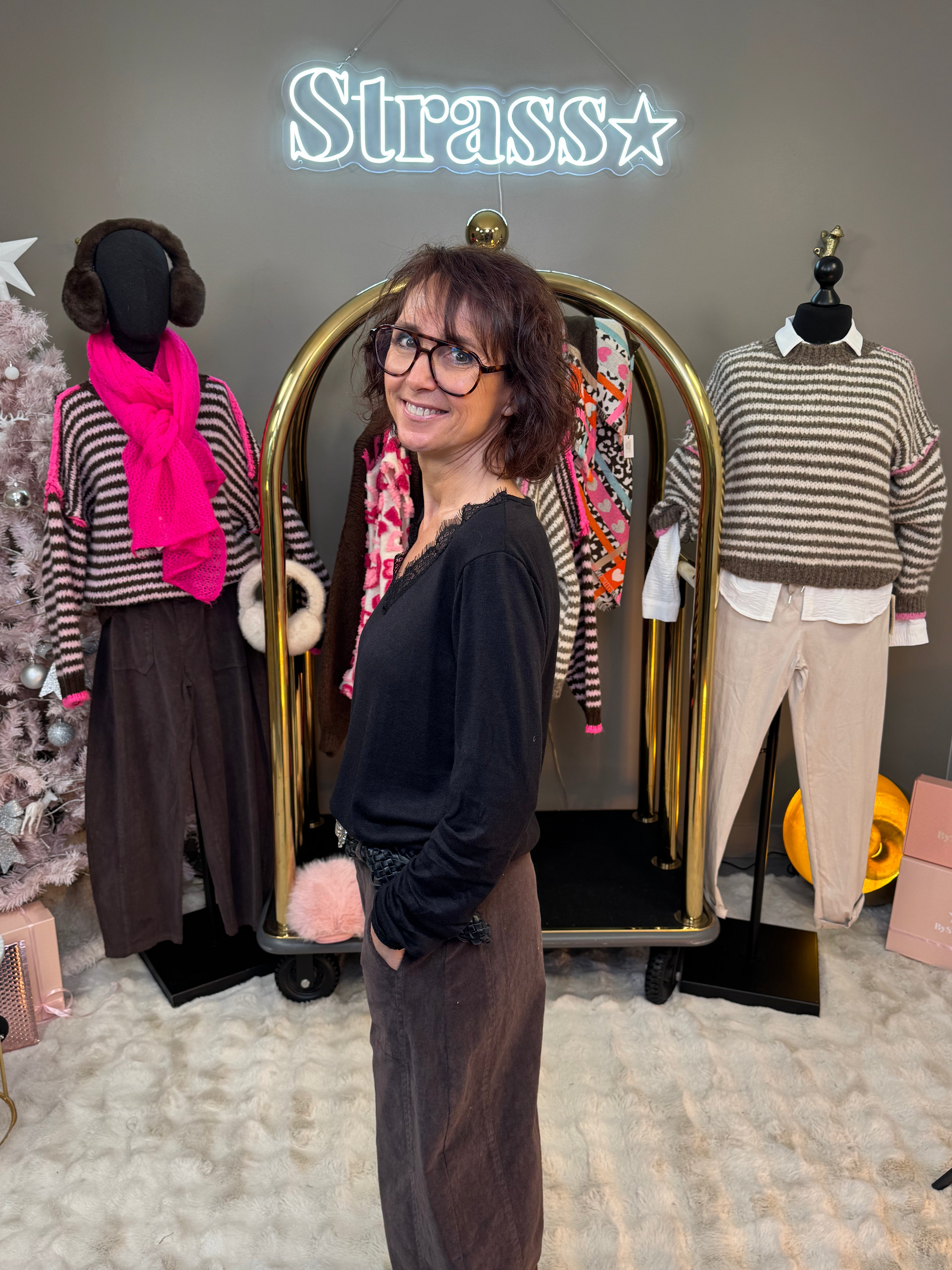 Top Chaud Chaud Dentelle Noir