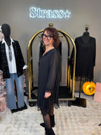 Robe Plissée Dentelle