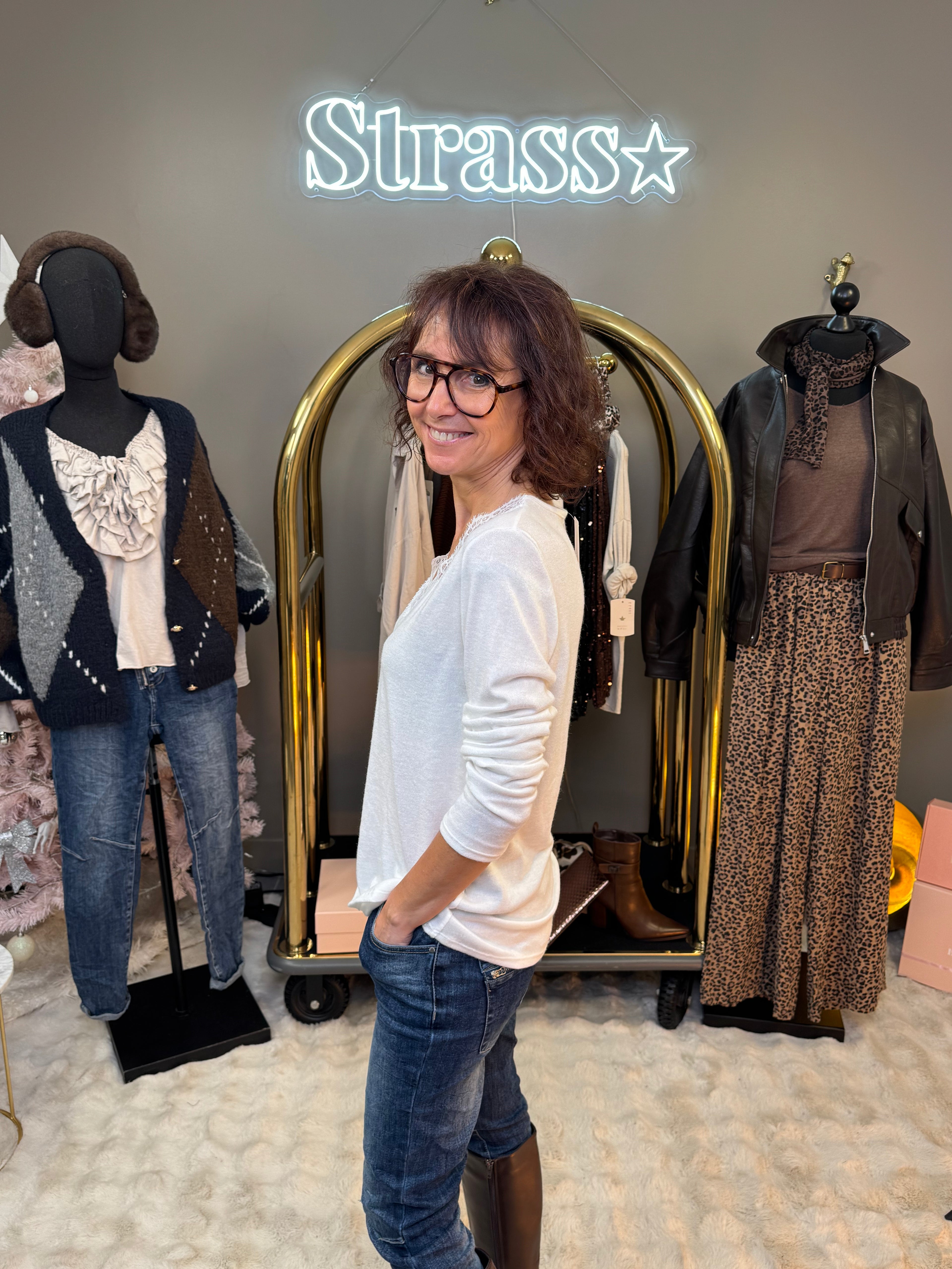 Top Chaud Chaud Dentelle Blanc