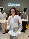 Gilet Grosse Maille Beige