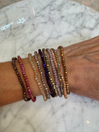 Lot de 10 Bracelets Elastiques Cristal Couleurs Assorties