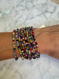 Lot de 10 Bracelets Elastiques Cristal Multi Colors