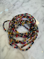 Lot de 10 Bracelets Elastiques Cristal Multi Colors