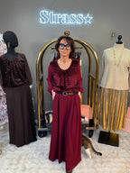 Pantalon Jade Bordeaux