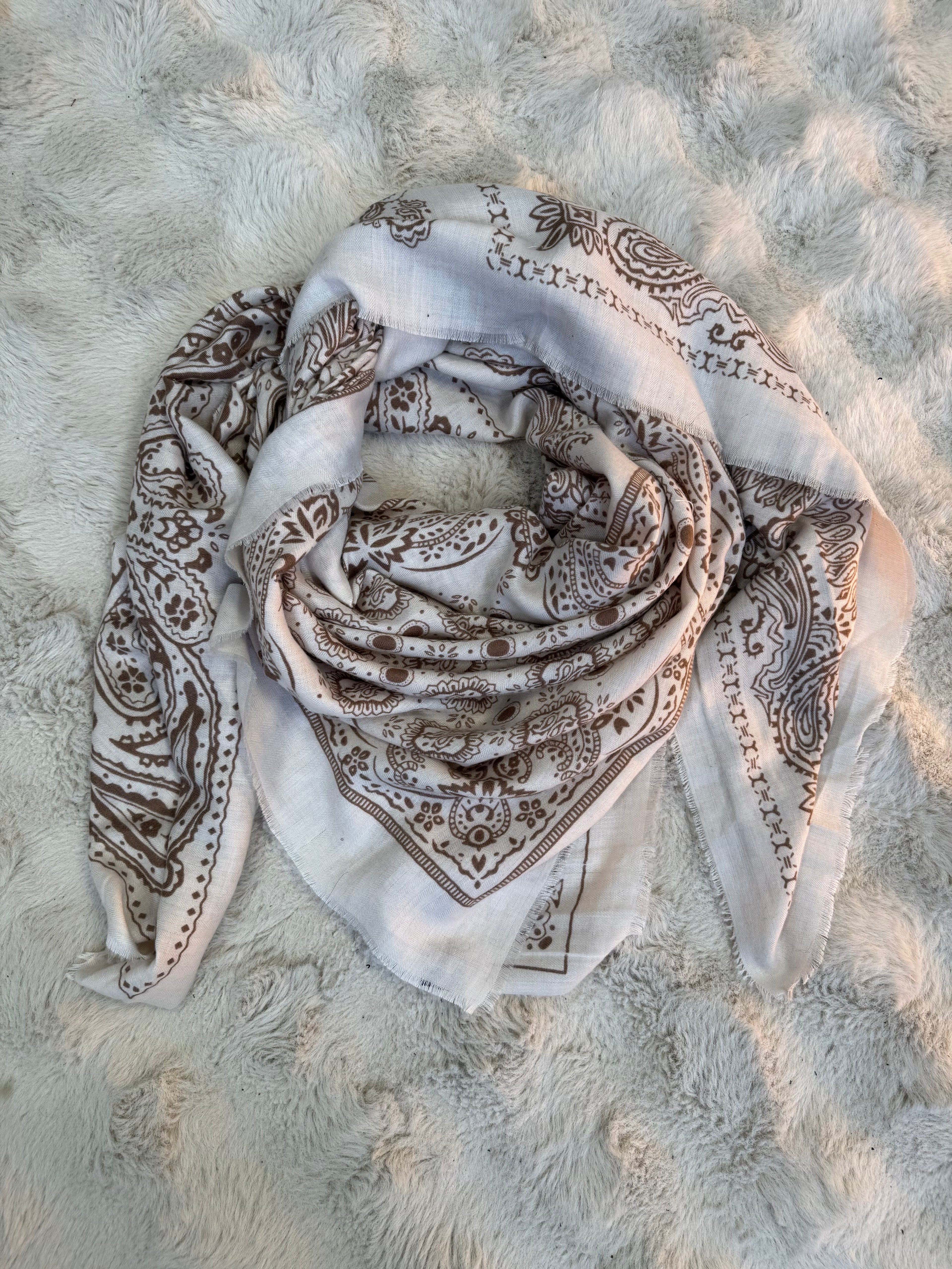 Écharpe Bandana Beige