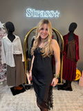Robe Dentelle Longue Pointe Noire