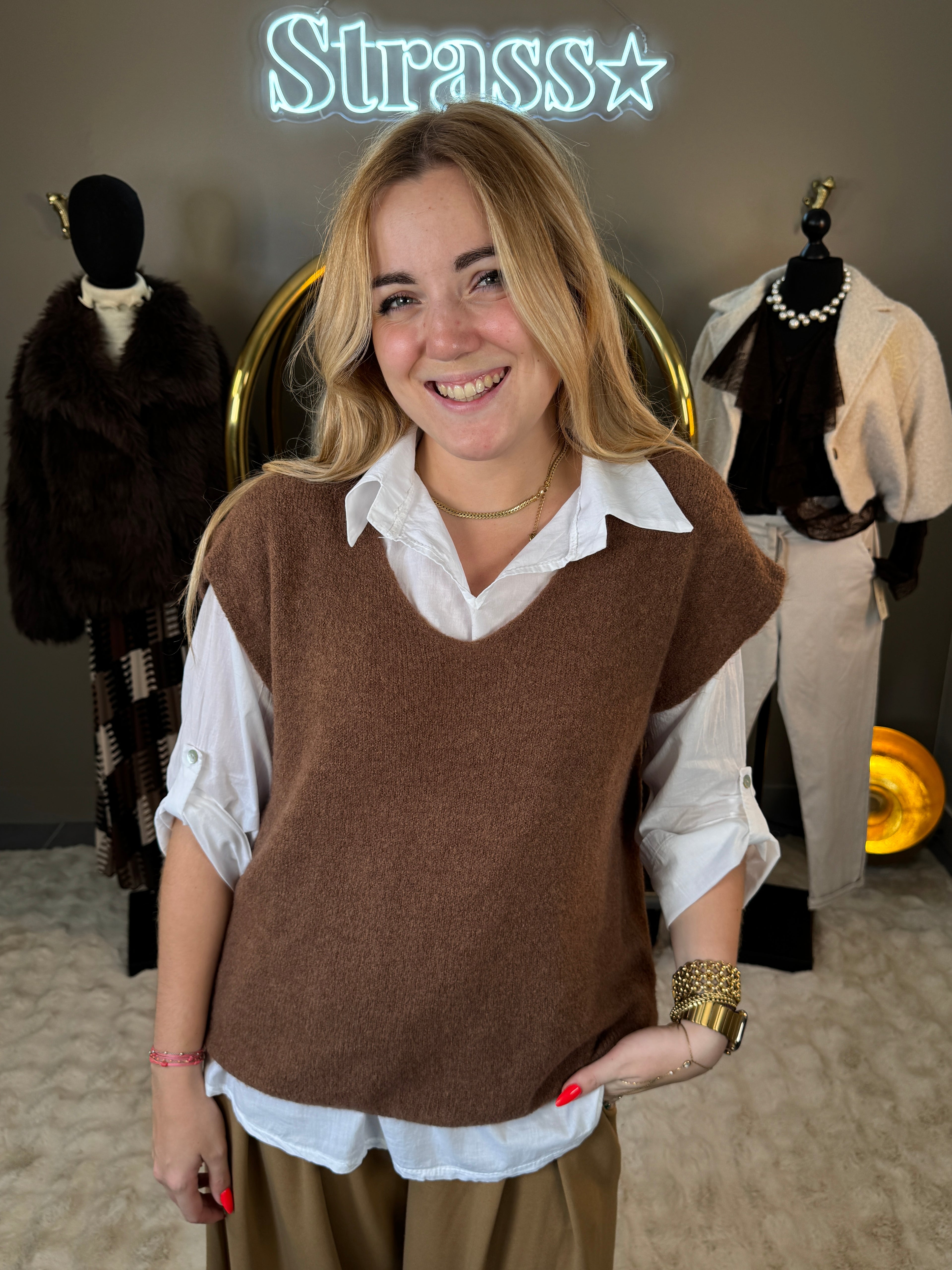 Pull Sur Chemise Choco