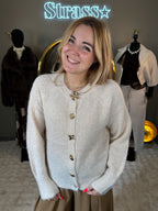 Gilet Boutons Beige