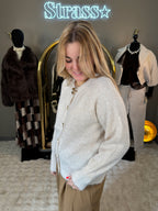 Gilet Boutons Beige