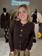 Gilet Boutons Choco
