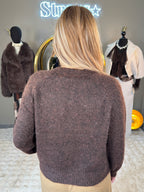 Gilet Boutons Choco