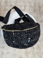 Banane Tweed et Paillettes Noir