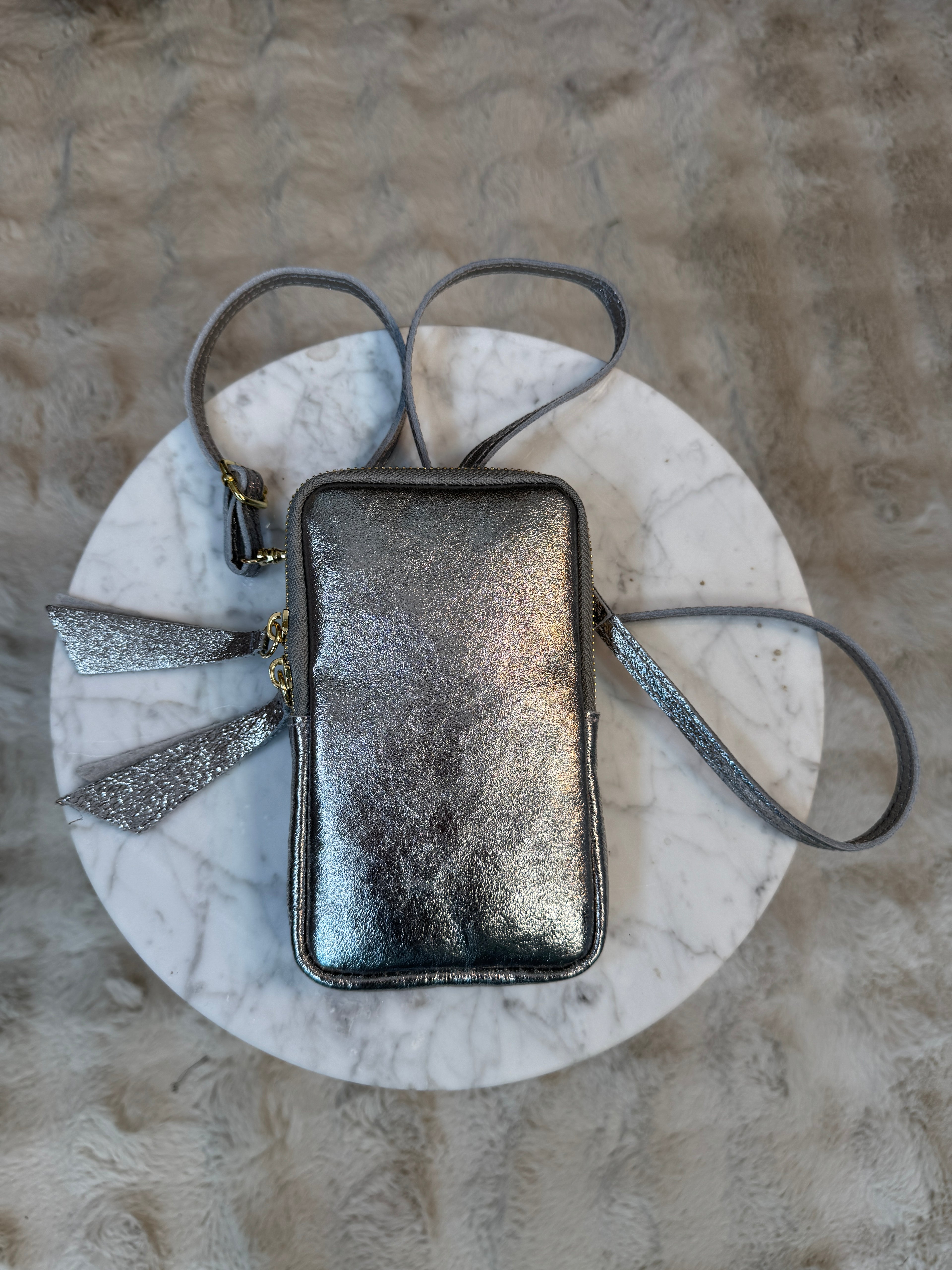 Pochette téléphone Argent