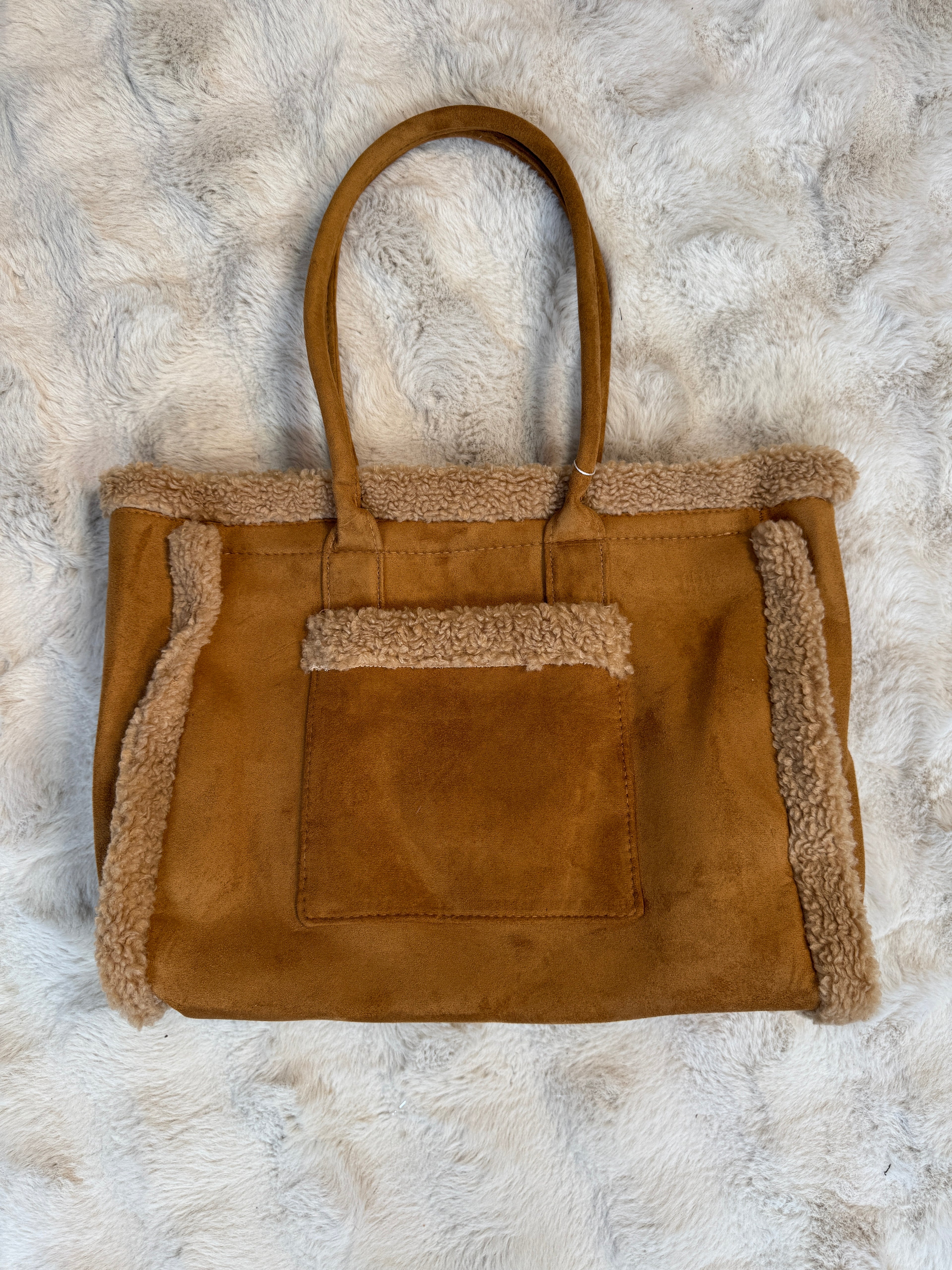 Sac Cabas Mouton Retourné Camel